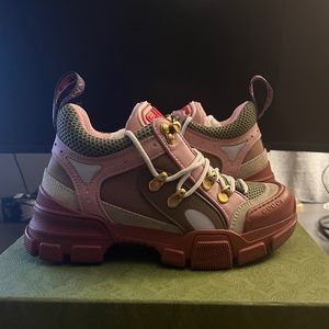 Gucci flashtrek sega brown leather sneaker